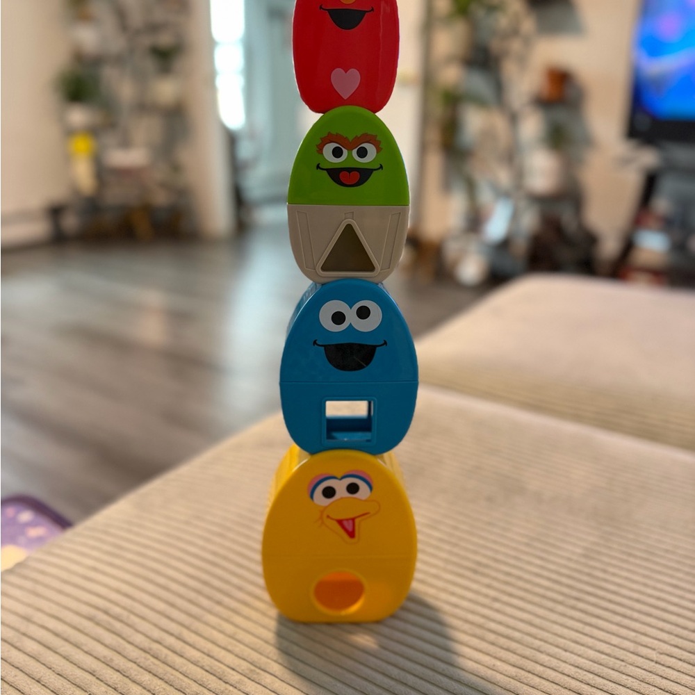 Sesame Street Colorful Stackable Faces Toy